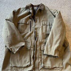 Carhartt Men’s XL Olive Green Blanket-Lined Jacket – Durable Workwear